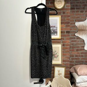 Black Leopard Aqua Dress